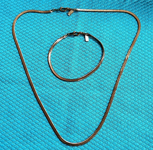 Gold plated herringbone chain - plated,