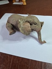 Small Elephant Figurine Paw Prints Resin Statue For Shelf