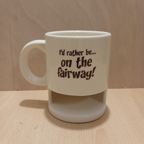 Golf mug with biscuit holder - golf,
