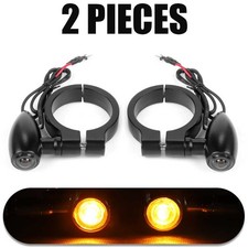 2PC Motorcycle LED Turn Signal Light 41mm Fork Indicator For Vulcan 800 1600 500