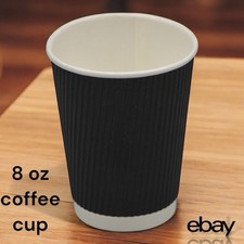 25Pcsx 8oz Triple Wall  Black