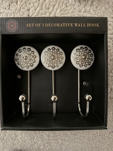 Metal ceramic hook wall coat - wall,