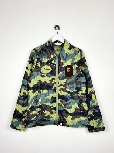 Bape camo quilted jacket - quilted,