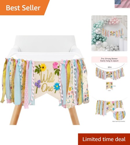 Wildflower high chair banner - high,
