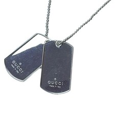 Auth GUCCI Dog Tag - Silver