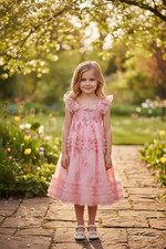 Girls Pink Dress with Wings |