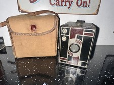 Vintage Kodak Beau Brownie No. 2 Box Camera With Case
