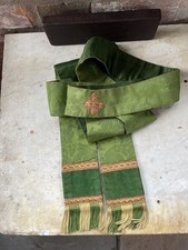 Vicars Stole Clergy green Jacquard Tassels  
