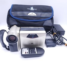 Vtg Sharp Viewcam Camcorder VL-A10H 8mm Video Camera Remote Power Cables & Case