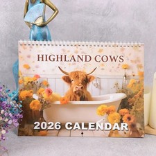 2026 Highland Cow Calendar