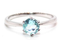 Sterling Silver Aquamarine 1.19ct Ring (925) Size 7 (N)