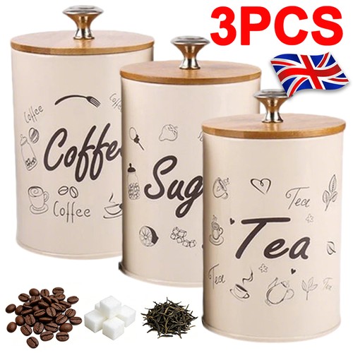 Tea coffee sugar canisters set - coffee,