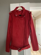 NWT Girls Red Faux Suede Biker