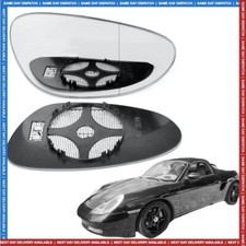 Right Driver side mirror glass for Porsche Boxster 1998-2004 wide angle heated