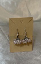 Jhumka earrings with baby pink