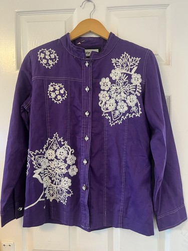 Indigo moon purple embroidered - indigo,