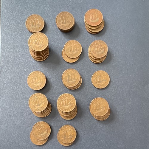 British halfpenny coins - 46,