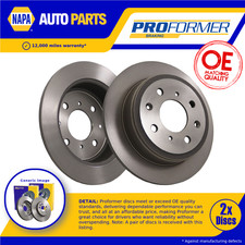 2x Brake Discs Pair Solid fits