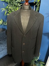 William Hunt Wool Cashmere Mix Blazer Jacket Navy Blue Mens Size Medium 42
