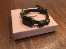 Miu Miu Versatile Bracelet blue Leather with a box