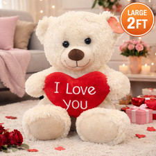 Giant 24" Cream Cuddly Teddy