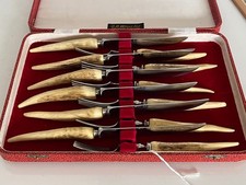 CASED SET OF 6 STAG ANTLER