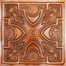 Ceiling tile Faux tin art cafe decor wall panels PL11 Archaic copper 10tile/lot