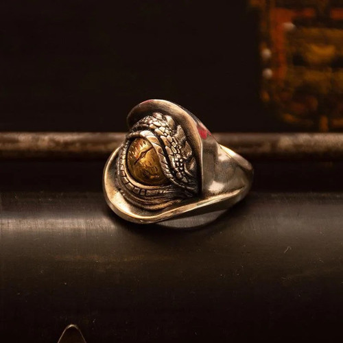 Gothic dragon eye - ring, in
