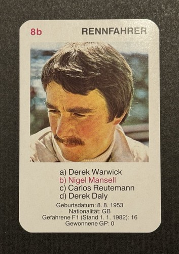 Nigel mansell rookie - nigel,