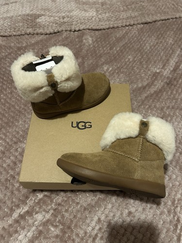 Genuine child suede - child, chestnut