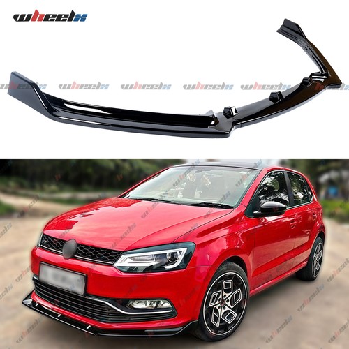 Gloss black front bumper - front, lip