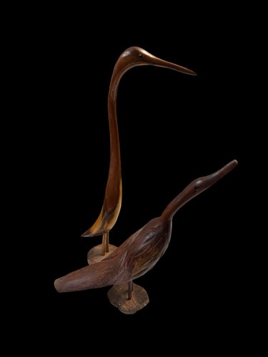 Vintage carved birds on - carved,