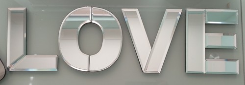 Love letters mirrored art - letters,