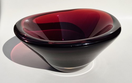 Vintage swedish orrefors red - vintage,