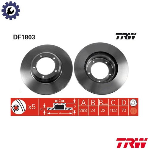Brake disc df1803 for land - df1803,