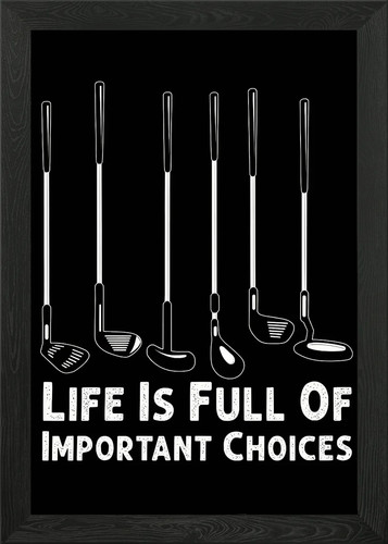 Golf clubs choices - choices, graphic