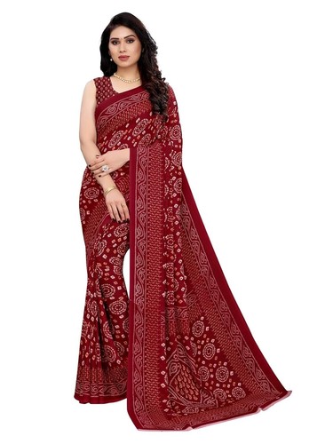 Women georgette bandhani - women's,