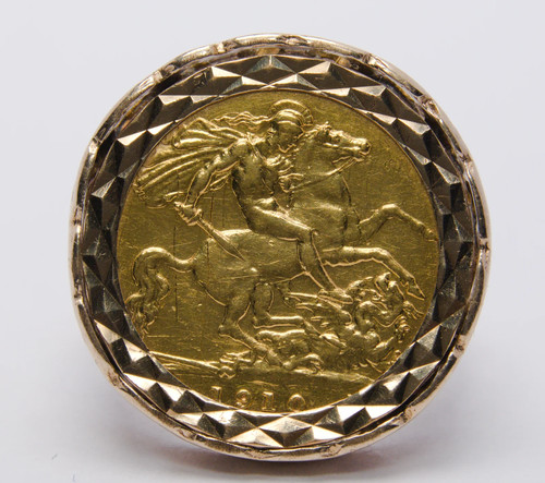 1910 gold half - gold, sovereign
