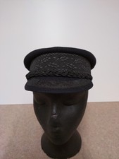 Prinz Heinrich Nautical Cap Boat Captain sailor Hat Echte Mütze Germany Black 