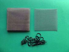 2 pads 6cm  x 6cm - Aquarium Fish Tank Plants / Moss - Stainless Steel Wire Mesh
