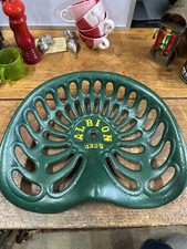 ANTIQUE TRACTOR  SEAT ALBION 4239 CAST IRON GENUINE  WITH FIXING BRACKET