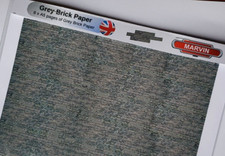 Grey Brick Paper for 00 Gauge