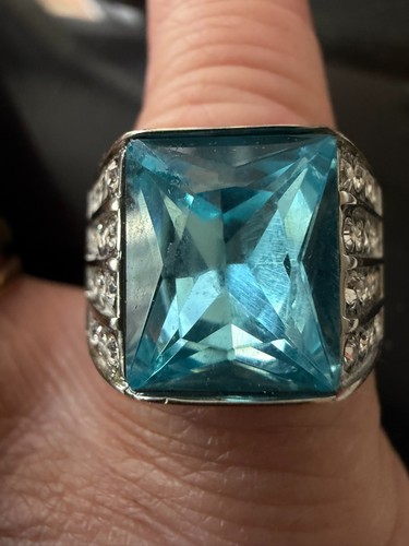 Ladies blue topaz ring - topaz,
