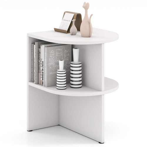 Half round end table tier - round,