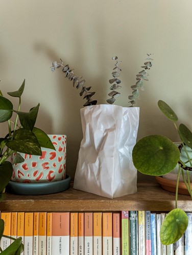 Printed paper bag vase - 3d,