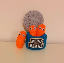 Hand knitted baked beans - baked,
