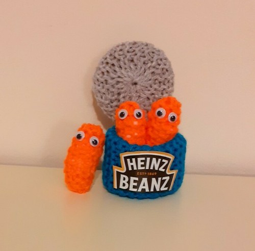 Hand knitted baked - baked, beans
