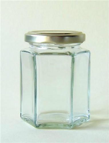 8oz hex glass jam - 8oz,