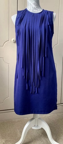 Zara royal blue fringed front - blue,