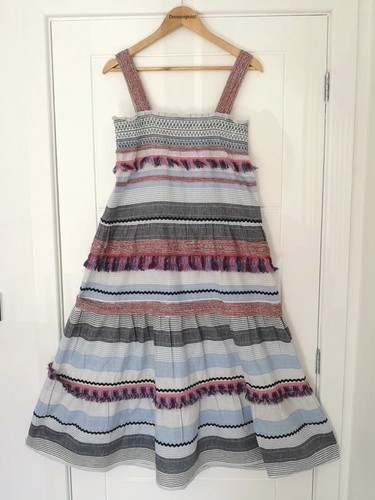 Zara linen mix - striped, midi